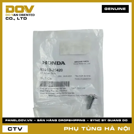 MÃ PHỤ TÙNG : 9391325420 VÍT TỰ REN 5X16 — 9391325420