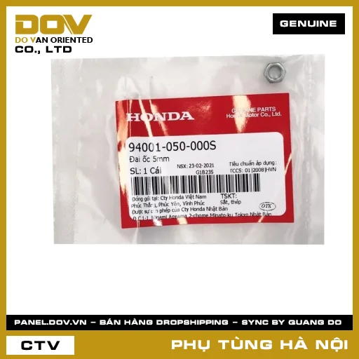 MÃ PHỤ TÙNG : 94001050000S ĐAI ỐC 5MM — 94001050000S