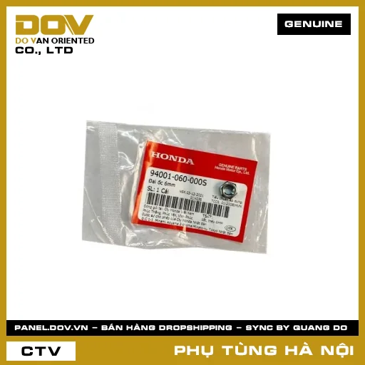 MÃ PHỤ TÙNG : 94001060000S ÐAI ỐC 6MM — 94001060000S