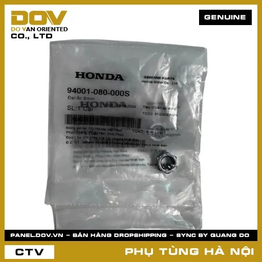 MÃ PHỤ TÙNG : 94001080000S ĐAI ỐC 8MM — 94001080000S