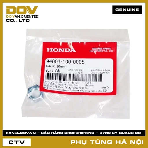 MÃ PHỤ TÙNG : 94001100000S ĐAI ỐC 10MM — 94001100000S