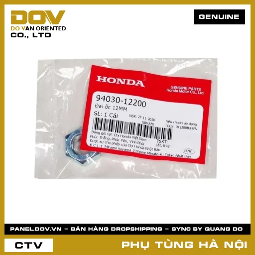 MÃ PHỤ TÙNG : 9403012200 ĐAI ỐC 12MM — 9403012200