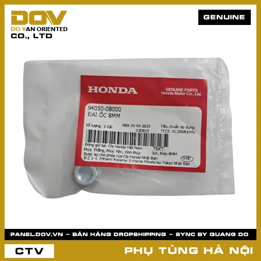 MÃ PHỤ TÙNG : 9405008000 ĐAI ỐC 8MM — 9405008000