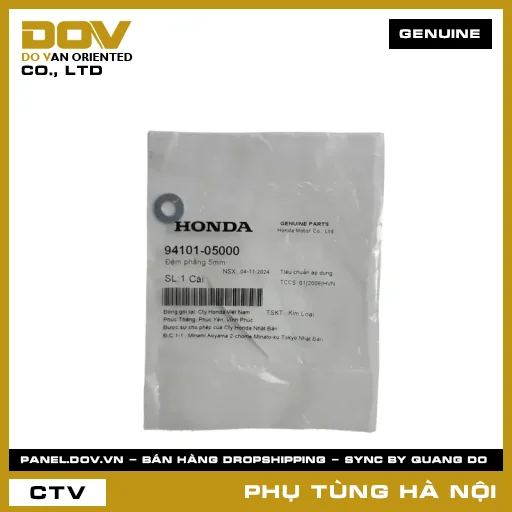 MÃ PHỤ TÙNG : 9410105000 ĐỆM PHẲNG 5MM — 9410105000