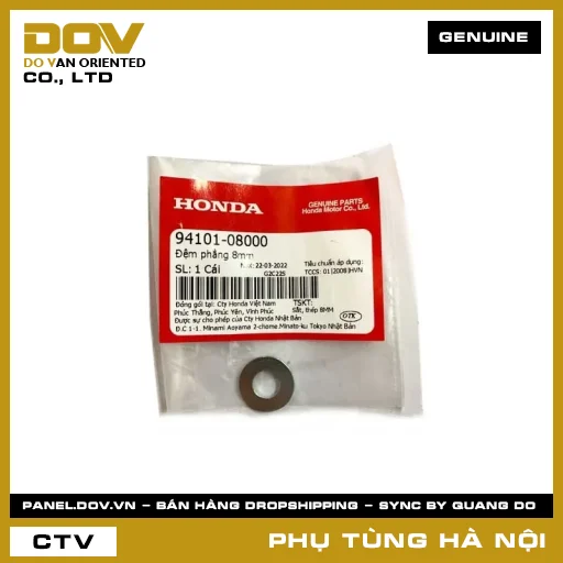 MÃ PHỤ TÙNG : 9410108000 ĐỆM PHẲNG 8MM — 9410108000