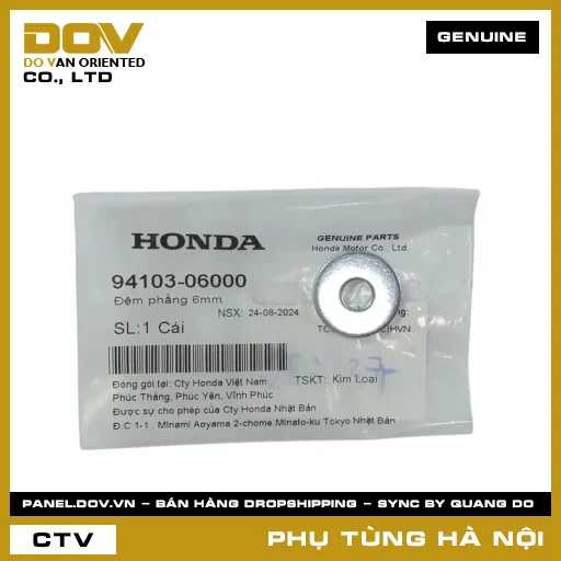 MÃ PHỤ TÙNG : 9410306000 ĐỆM PHẲNG 6MM — 9410306000