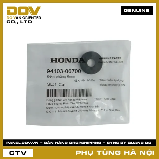 MÃ PHỤ TÙNG : 9410306700 ĐỆM PHẲNG 6MM — 9410306700
