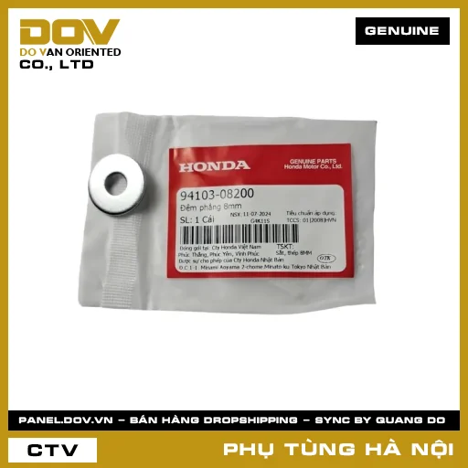 MÃ PHỤ TÙNG : 9410308200 ĐỆM PHẲNG 8MM — 9410308200