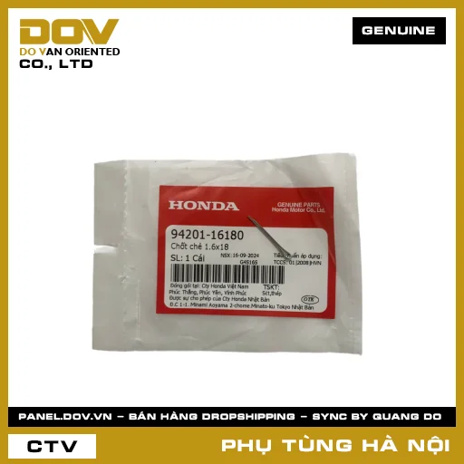 MÃ PHỤ TÙNG : 9420116180 CHỐT CHẺ 1.6X18 — 9420116180