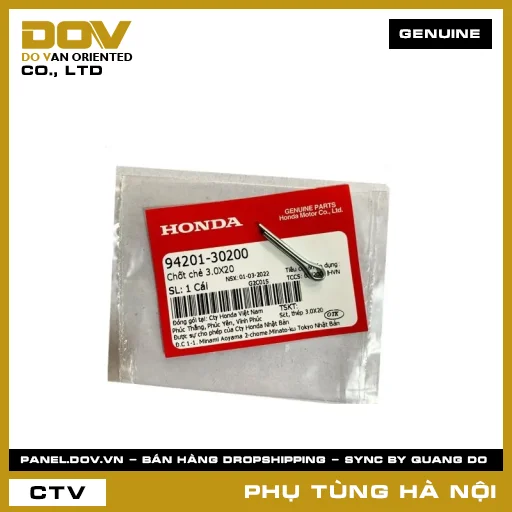 MÃ PHỤ TÙNG : 9420130200 CHỐT CHẺ 3.0X20 — 9420130200