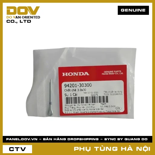 MÃ PHỤ TÙNG : 9420130300 CHỐT CHẺ 3.0X30 — 9420130300