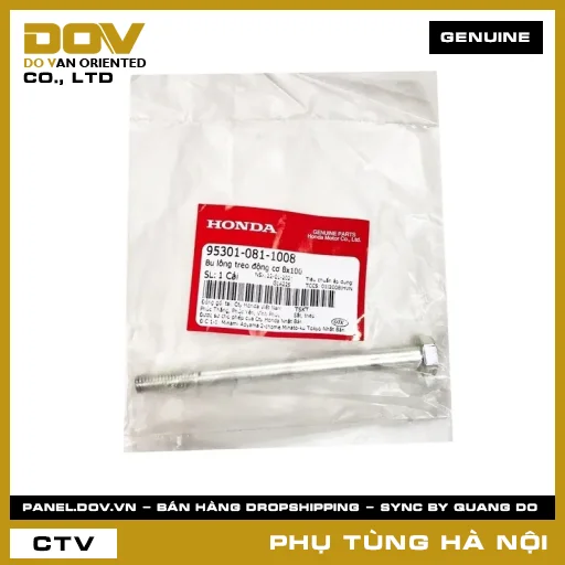 MÃ PHỤ TÙNG : 953010811008 BU LÔNG TREO ĐỘNG CƠ 8X100 — 953010811008