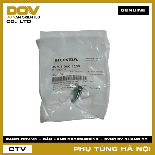 MÃ PHỤ TÙNG : 957010601200 BU LÔNG 6X12 — 957010601200