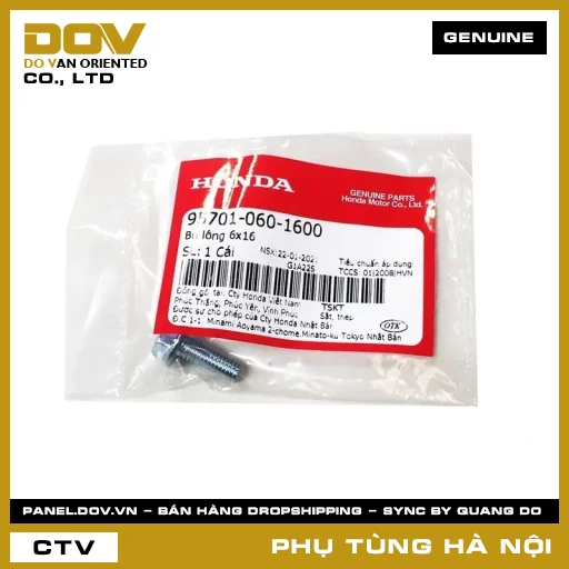 MÃ PHỤ TÙNG : 957010601600 BU LÔNG 6X16 — 957010601600