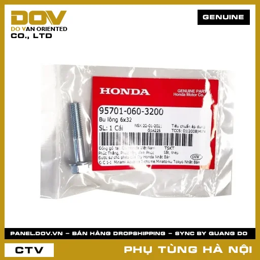 MÃ PHỤ TÙNG : 957010603200 BU LÔNG 6X32 — 957010603200