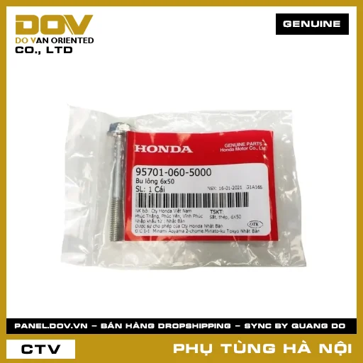 MÃ PHỤ TÙNG : 957010605000 BU LÔNG 6X50 — 957010605000