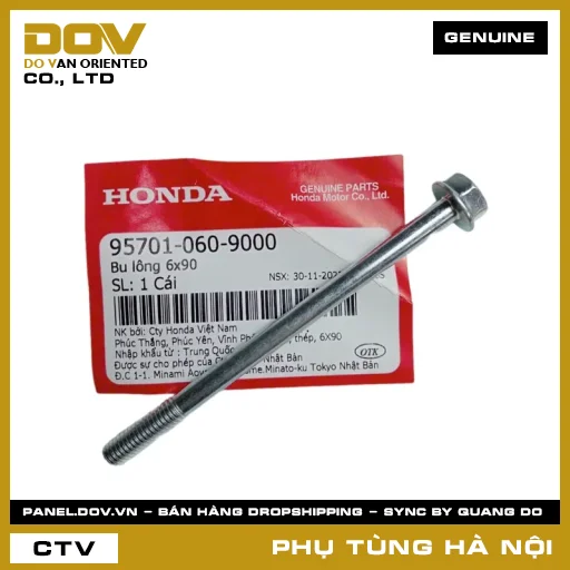 MÃ PHỤ TÙNG : 957010609000 BU LÔNG 6X90 — 957010609000