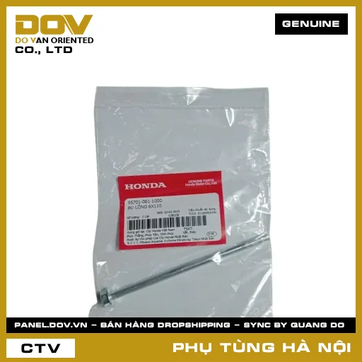 MÃ PHỤ TÙNG : 957010611000 BU LÔNG 6X110 — 957010611000