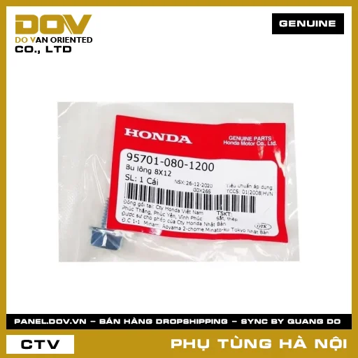 MÃ PHỤ TÙNG : 957010801200 BU LÔNG 8X12 — 957010801200