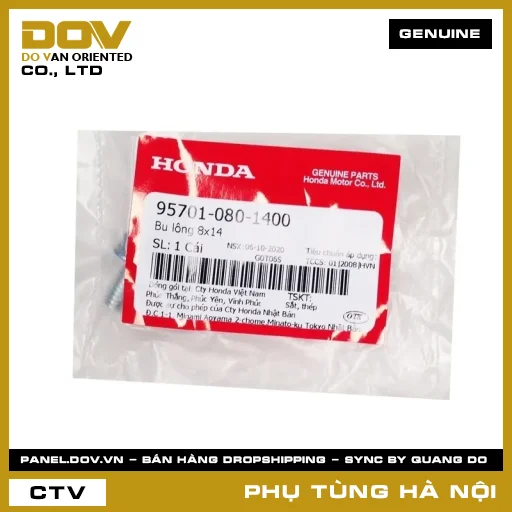 MÃ PHỤ TÙNG : 957010801400 BU LÔNG 8X14 — 957010801400