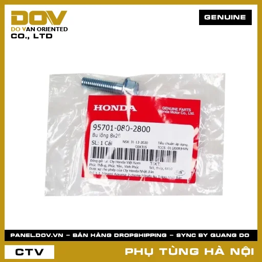 MÃ PHỤ TÙNG : 957010802800 BU LÔNG 8X28 — 957010802800