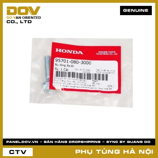 MÃ PHỤ TÙNG : 957010803000 BU LÔNG 8X30 — 957010803000