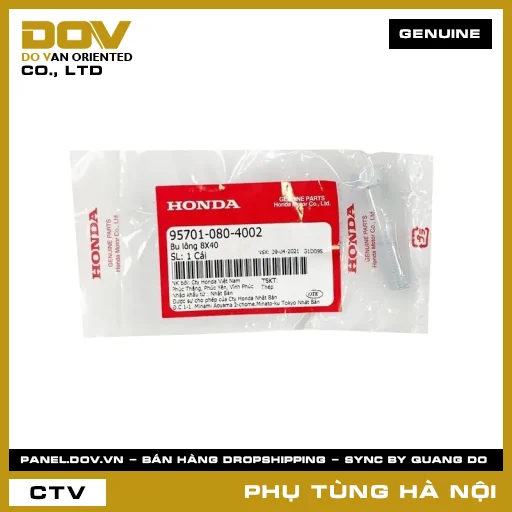 MÃ PHỤ TÙNG : 957010804002 BU LÔNG 8X40 — 957010804002