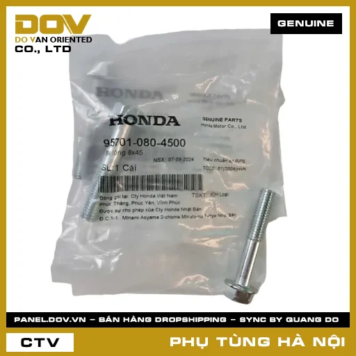 MÃ PHỤ TÙNG : 957010804500 BU LÔNG 8X45 — 957010804500