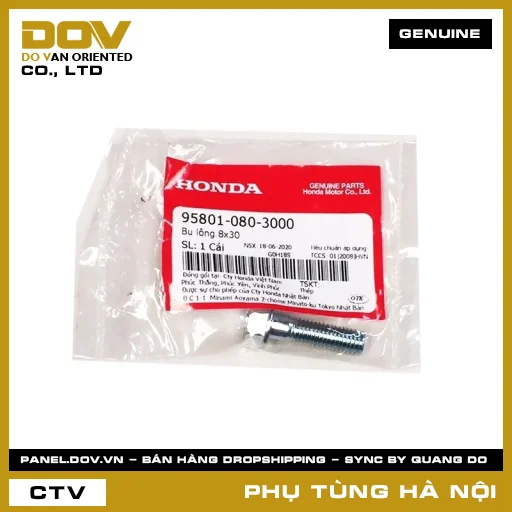 MÃ PHỤ TÙNG : 958010803000 BU LÔNG 8X30 — 958010803000