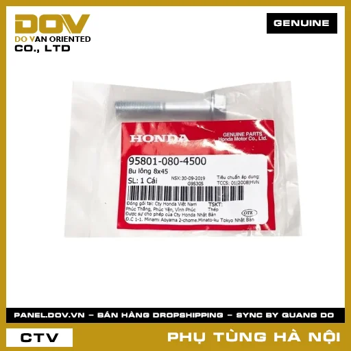 MÃ PHỤ TÙNG : 958010804500 BU LÔNG 8X45 — 958010804500