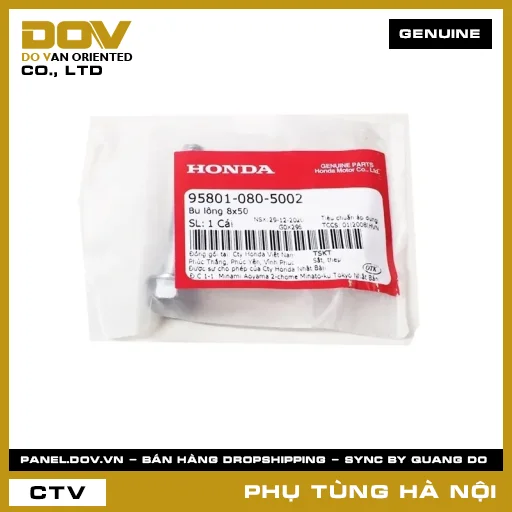 MÃ PHỤ TÙNG : 958010805002 BU LÔNG 8X50 — 958010805002