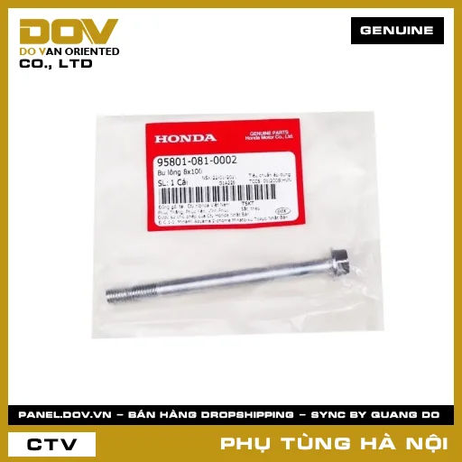 MÃ PHỤ TÙNG : 958010810002 BU LÔNG 8X100 — 958010810002