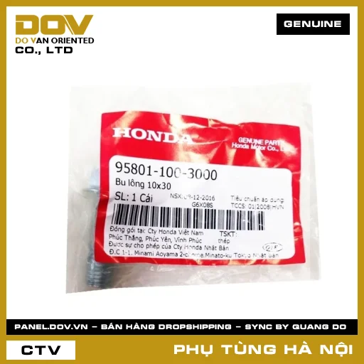 MÃ PHỤ TÙNG : 958011003000 BU LÔNG 10X30 — 958011003000