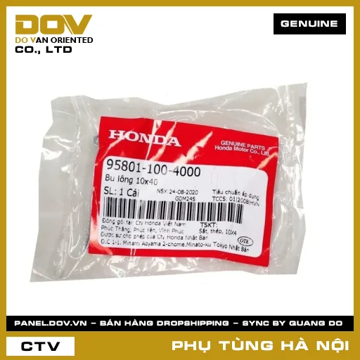 MÃ PHỤ TÙNG : 958011004000 BU LÔNG 10X40 — 958011004000