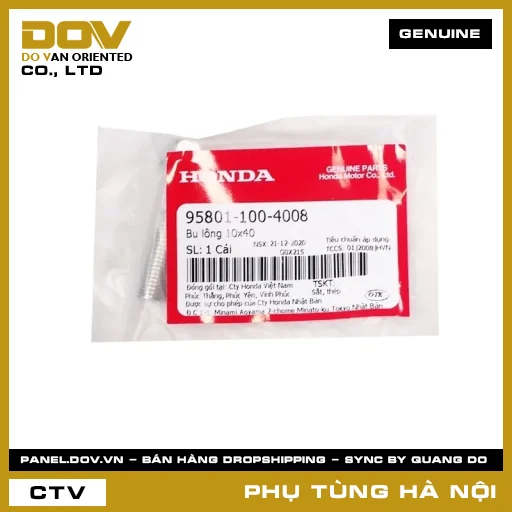 MÃ PHỤ TÙNG : 958011004008 BU LÔNG 10X40 — 958011004008