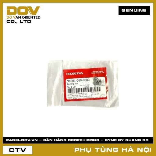 MÃ PHỤ TÙNG : 960010600800 BU LÔNG 6X8 — 960010600800