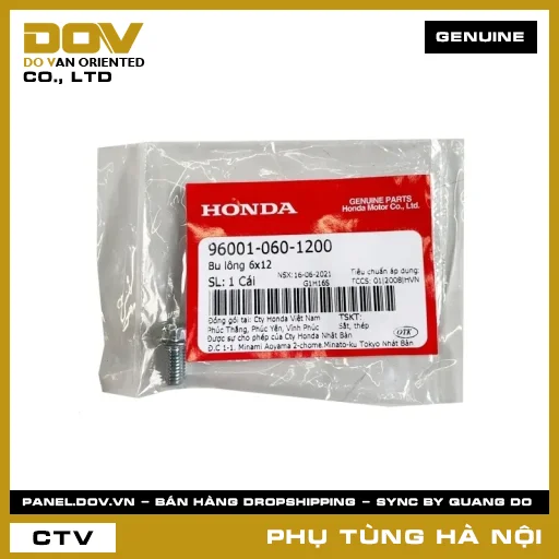 MÃ PHỤ TÙNG : 960010601200 BU LÔNG 6X12 — 960010601200