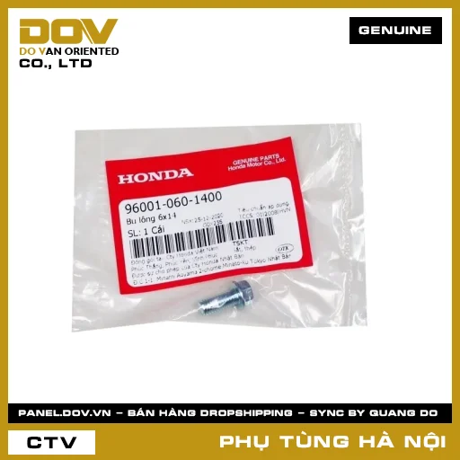 MÃ PHỤ TÙNG : 960010601400 BU LÔNG 6X14 — 960010601400