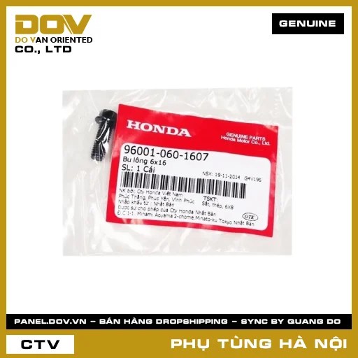 MÃ PHỤ TÙNG : 960010601607 BU LÔNG 6X16 — 960010601607