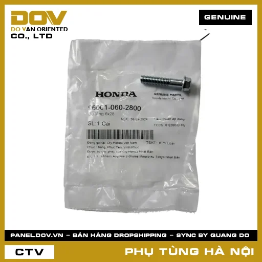 MÃ PHỤ TÙNG : 960010602800 BU LÔNG 6X28 — 960010602800