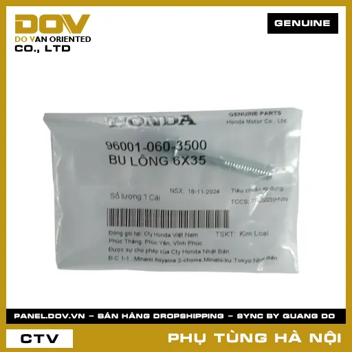 MÃ PHỤ TÙNG : 960010603500 BU LÔNG 6X35 — 960010603500
