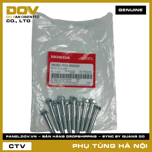 MÃ PHỤ TÙNG : 960010604000SS BỘ BU LÔNG 6X40 — 960010604000SS