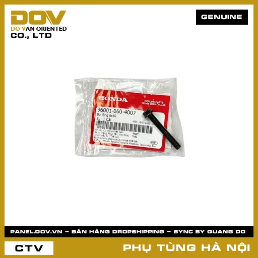 MÃ PHỤ TÙNG : 960010604007 BU LÔNG 6X40 — 960010604007