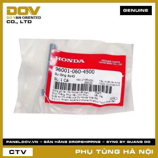 MÃ PHỤ TÙNG : 960010604500 BU LÔNG 6X45 — 960010604500