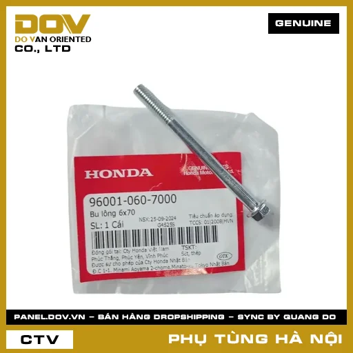 MÃ PHỤ TÙNG : 960010607000 BU LÔNG 6X70 — 960010607000