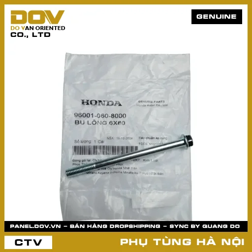 MÃ PHỤ TÙNG : 960010608000 BU LÔNG 6X80 — 960010608000