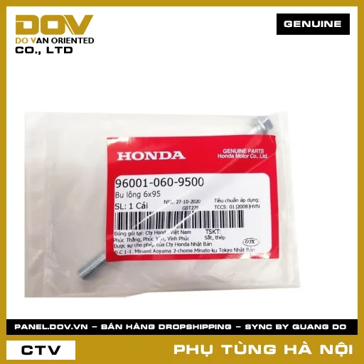 MÃ PHỤ TÙNG : 960010609500 BU LÔNG 6X95 — 960010609500