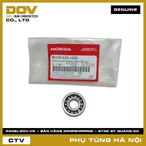 MÃ PHỤ TÙNG : 961006201000 VÒNG BI 6201 (KHÔNG PHỚT CHẮN BỤI) — 961006201000