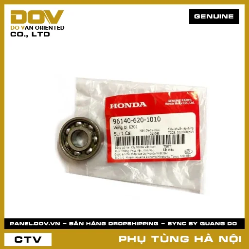 MÃ PHỤ TÙNG : 961406201010 VÒNG BI 6201 (1 MẶT CHẮN BỤI) — 961406201010