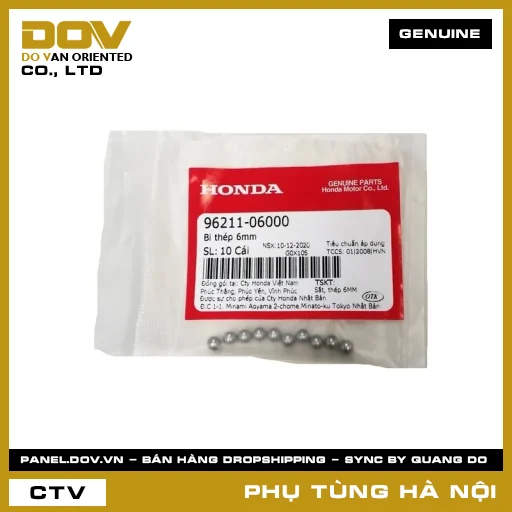 MÃ PHỤ TÙNG : 9621106000 BI THÉP 6MM — 9621106000